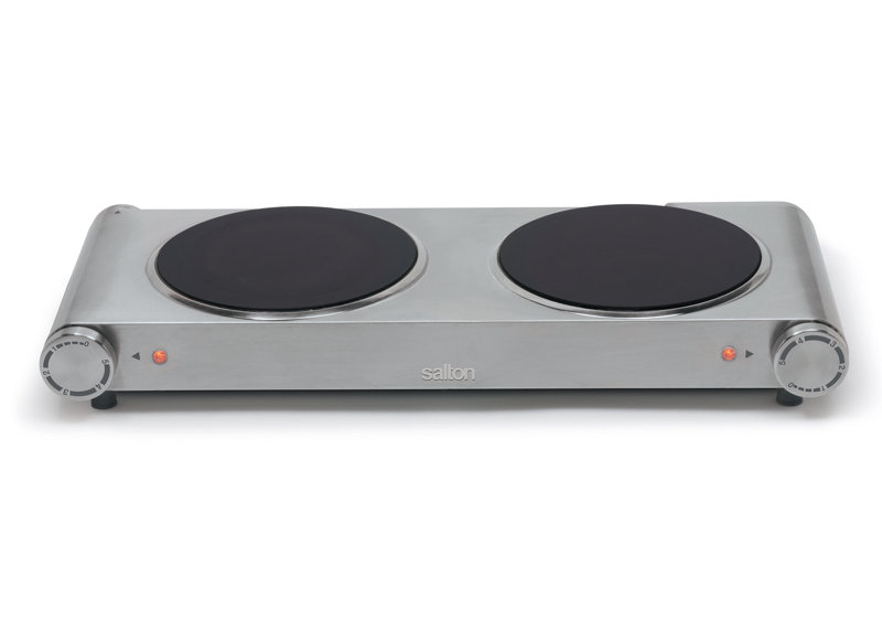 Salton Portable 21" Electric Cooktop with 2 Burners & Reviews Wayfair